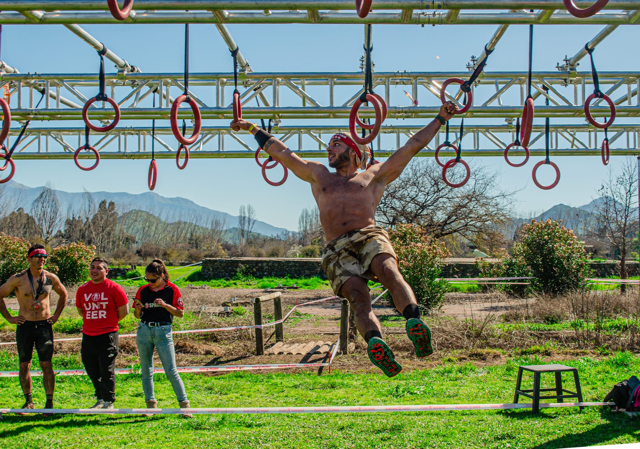 Acción en carrera de obstáculos